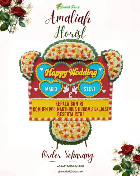 Papan Bunga Pernikahan Jatiarjo